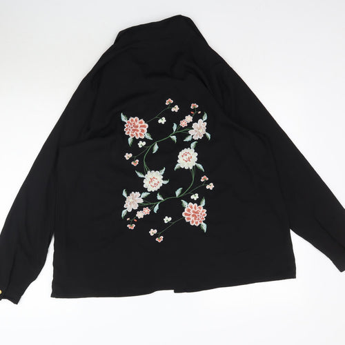 Boohoo Womens Black   Basic Button-Up Size 16