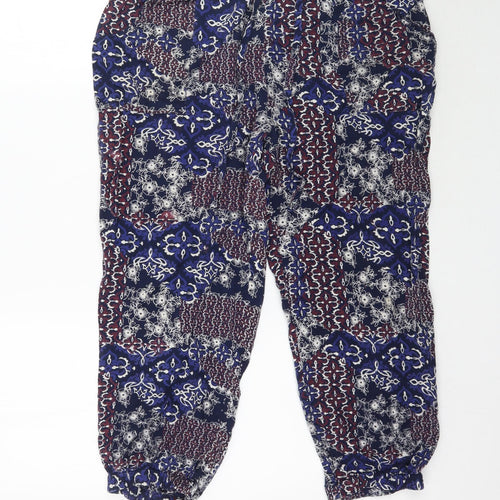 Preworn Womens Multicoloured Floral  Harem Trousers Size M L23 in