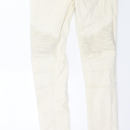 Denim Co. Womens Ivory  Denim Skinny Jeans Size 28 in L32 in