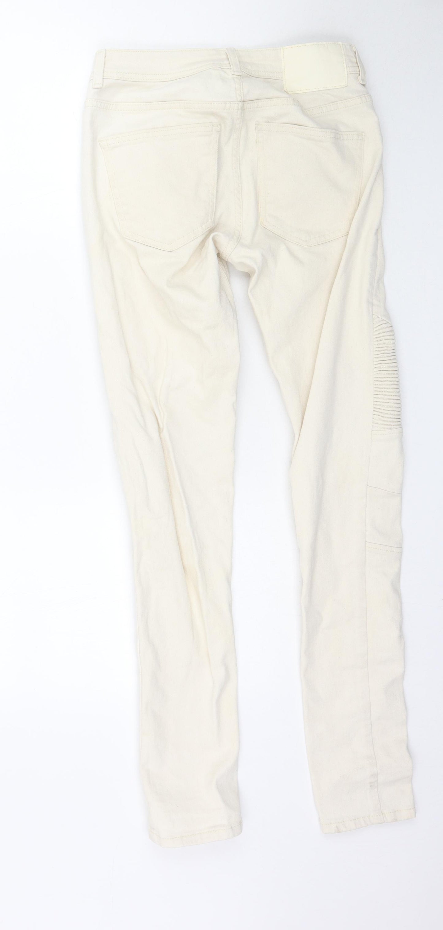 Denim Co. Womens Ivory  Denim Skinny Jeans Size 28 in L32 in