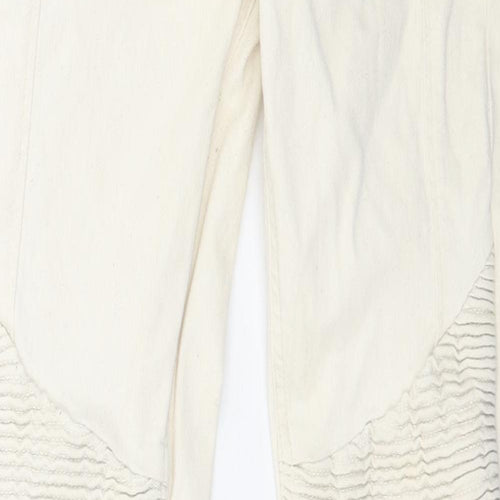 Denim Co. Womens Ivory  Denim Skinny Jeans Size 28 in L32 in
