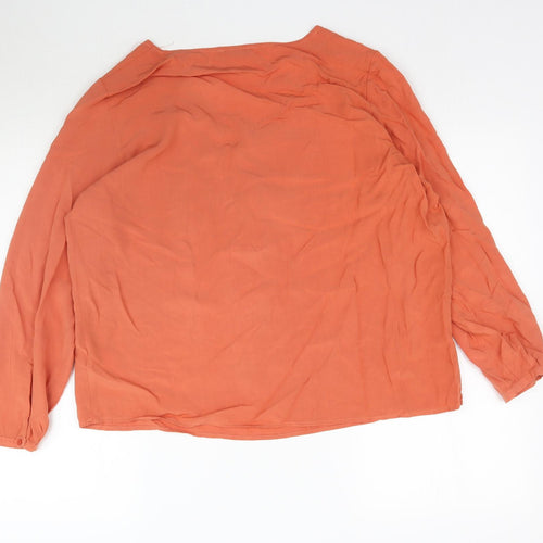 R EDITION  Womens Orange   Basic Blouse Size 18