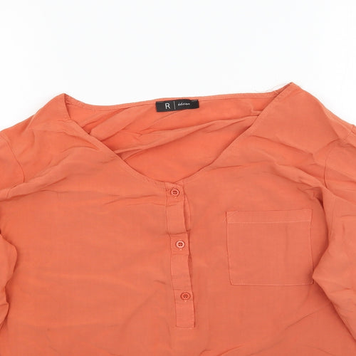 R EDITION  Womens Orange   Basic Blouse Size 18