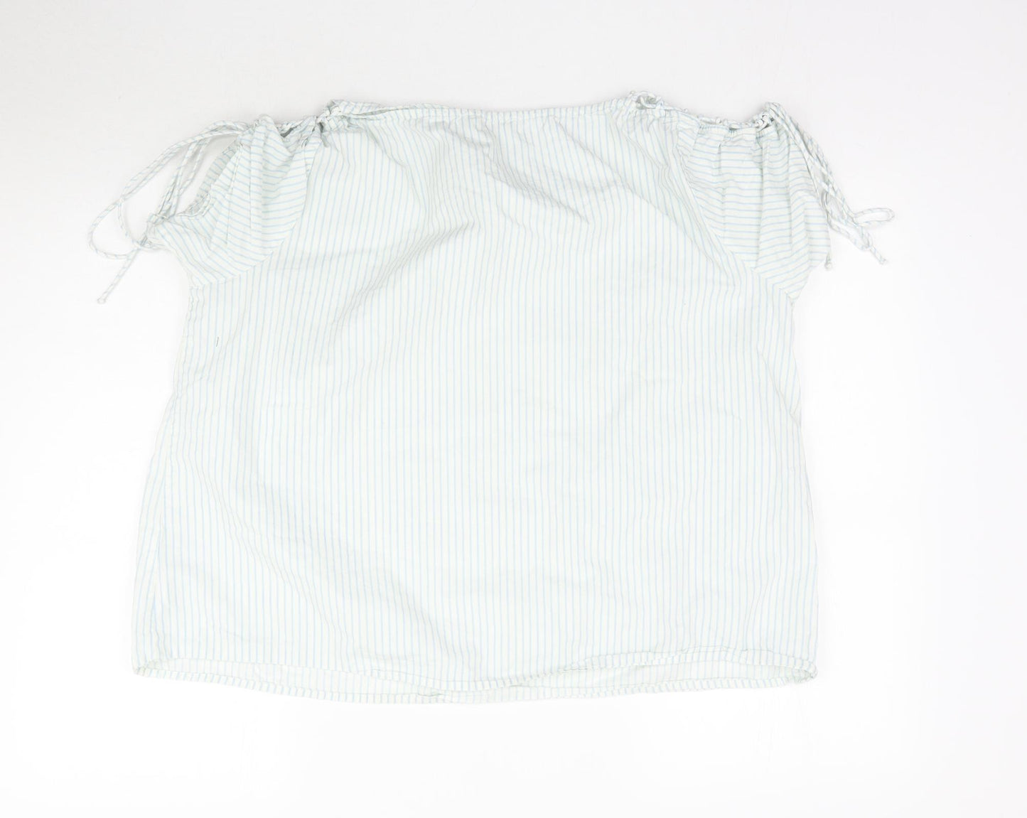 SimplyBe Womens White Striped  Basic Blouse Size 20