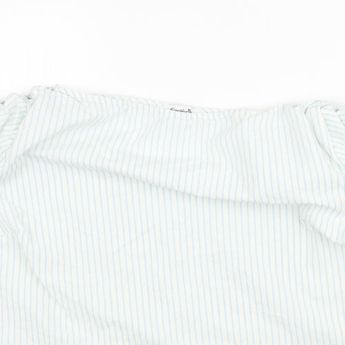 SimplyBe Womens White Striped  Basic Blouse Size 20