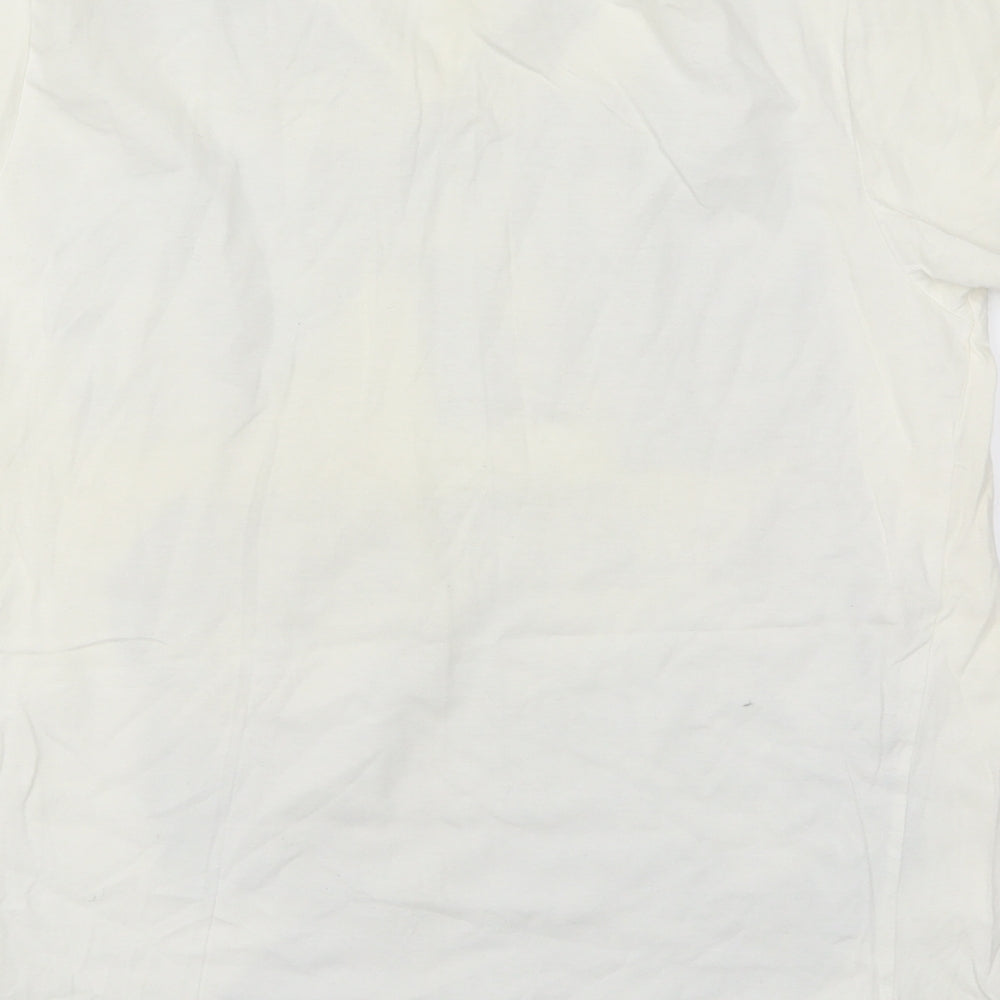 Cedar Wood State Mens White    T-Shirt Size L  - Abstract