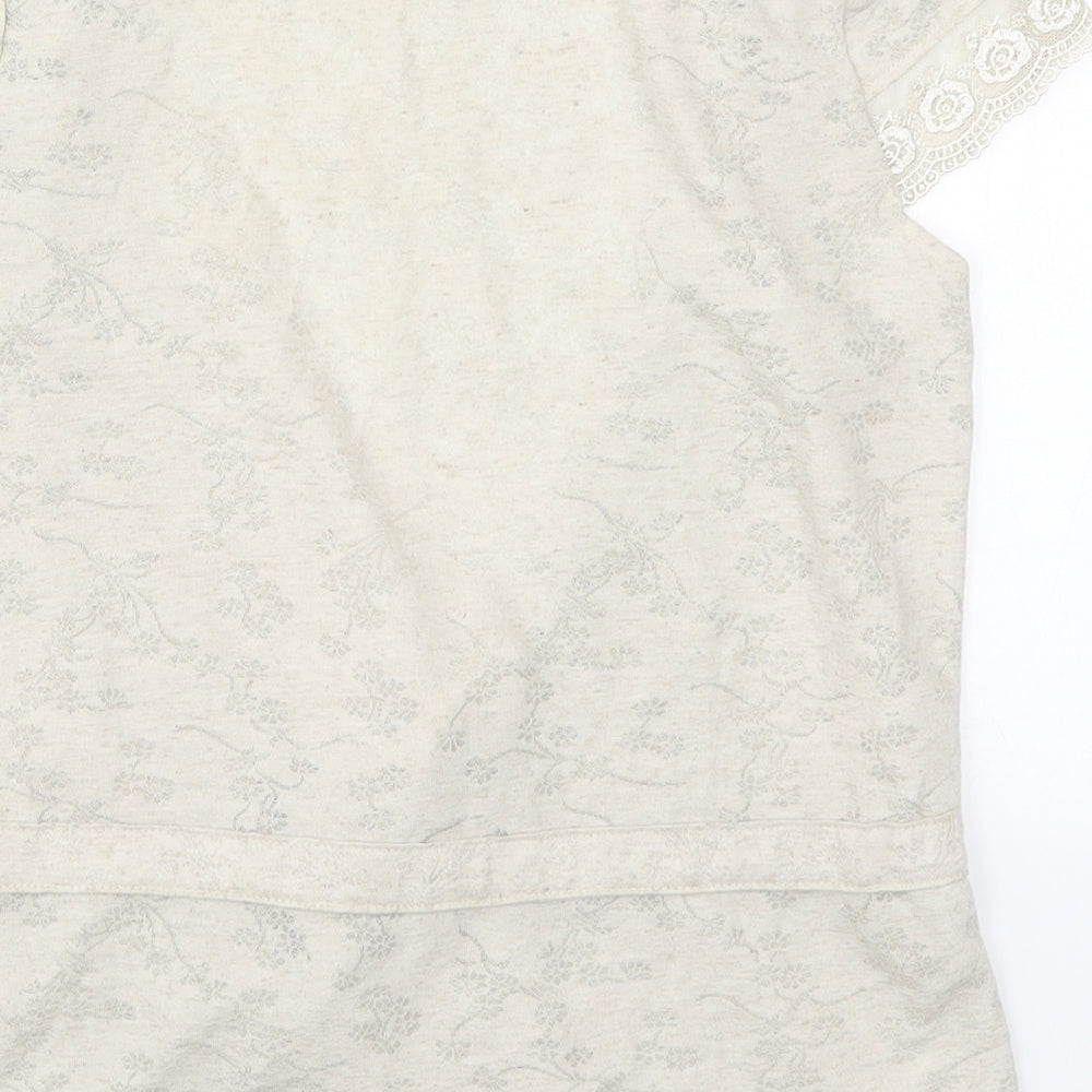 Atmosphere Womens Beige Floral Lace Cardigan Jumper Size 12