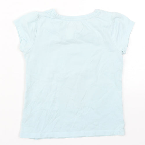 Matalan Girls Blue   Basic T-Shirt Size 4-5 Years  - Frozen Elsa