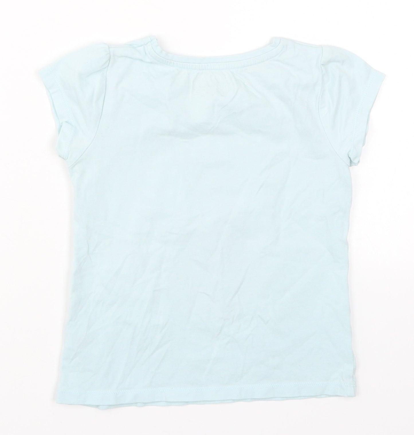 Matalan Girls Blue   Basic T-Shirt Size 4-5 Years  - Frozen Elsa
