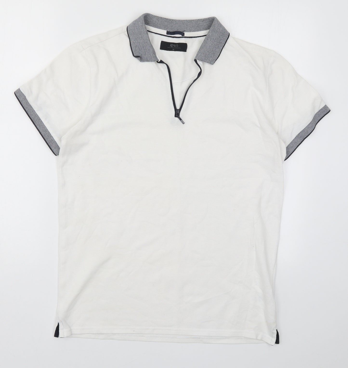Matalan Mens White    Polo Size M