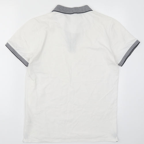 Matalan Mens White    Polo Size M