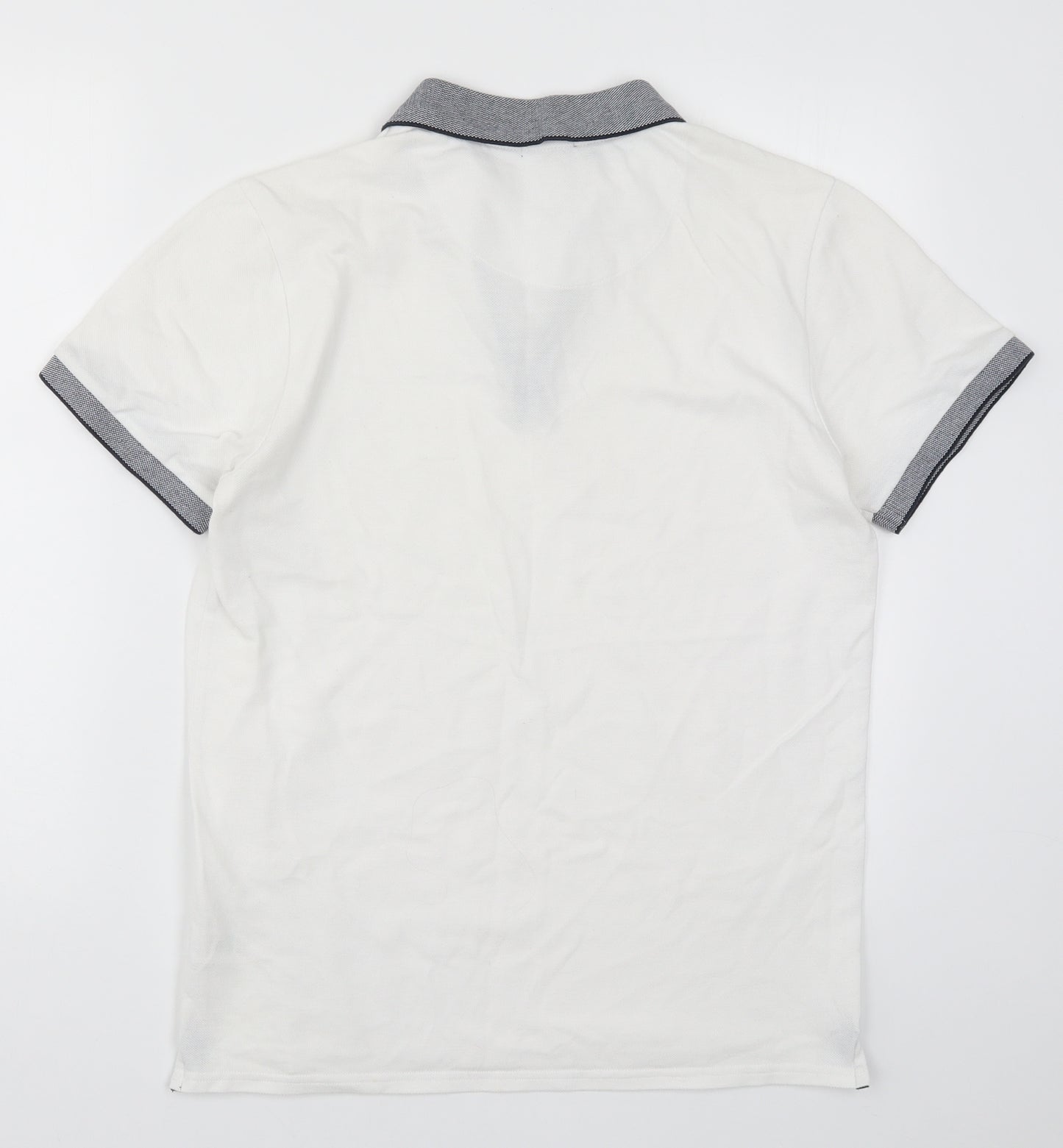Matalan Mens White    Polo Size M