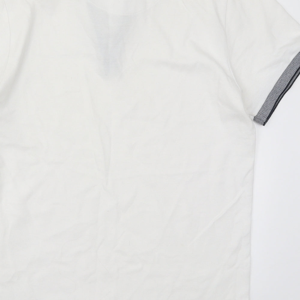 Matalan Mens White    Polo Size M