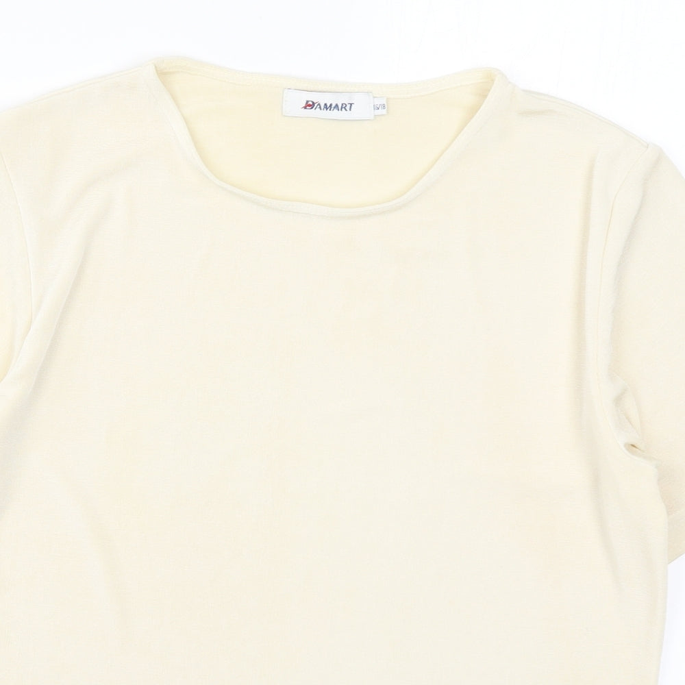 Damart Womens Beige   Basic T-Shirt Size 16