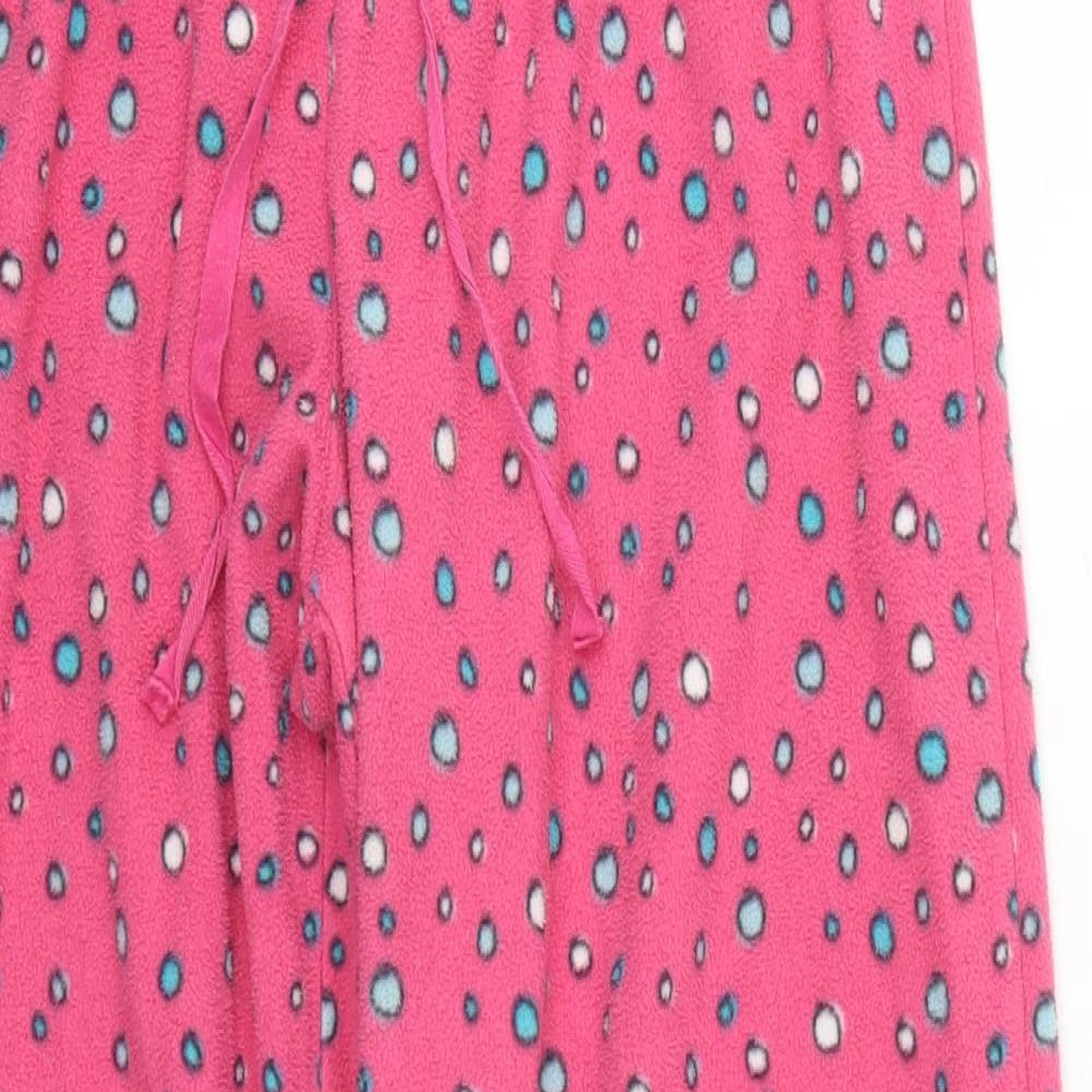 Matalan Womens Pink Polka Dot  Trousers  Size 12 L27 in - Pyjama Pants
