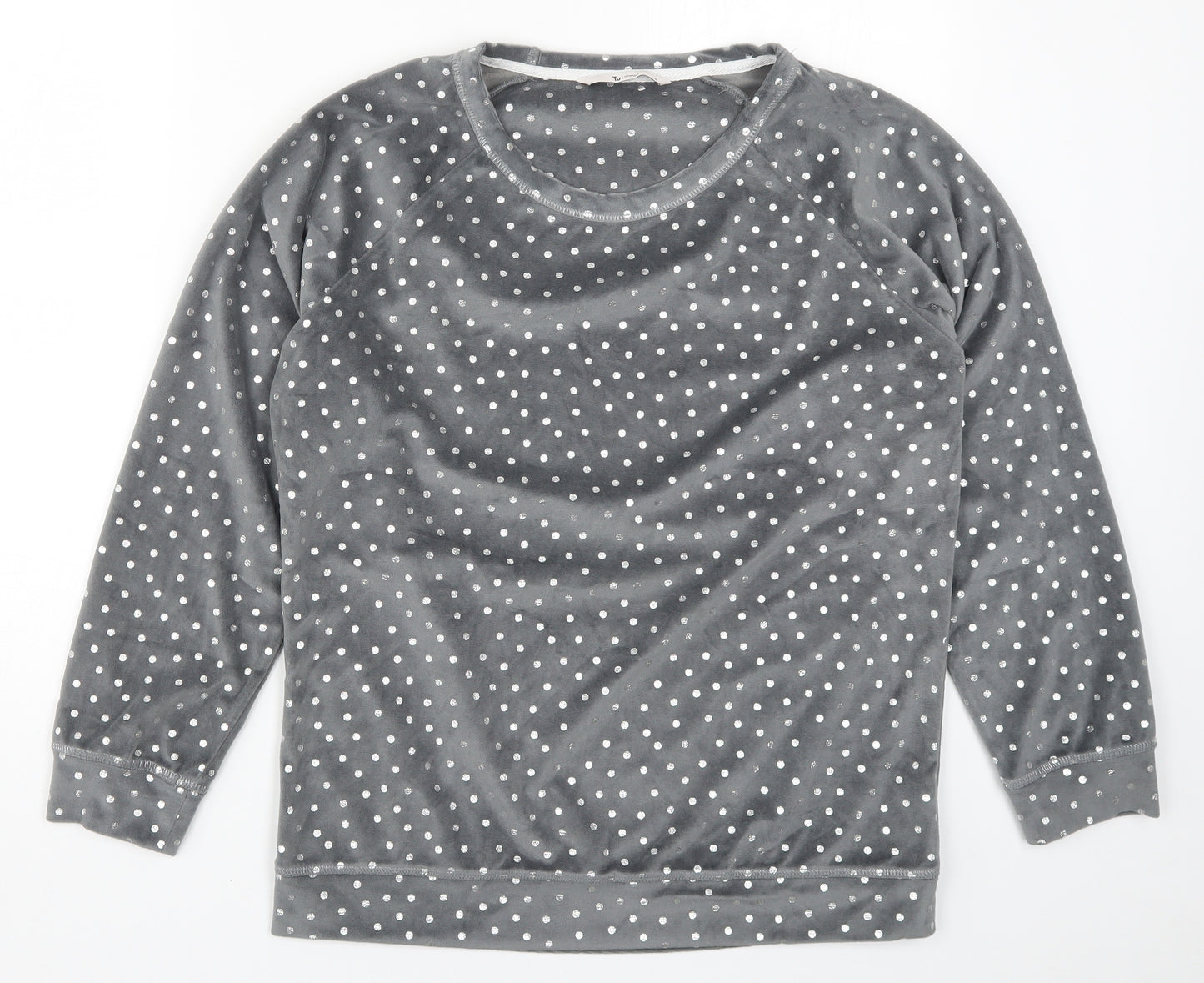 TU Womens Grey Polka Dot  Top Pyjama Top Size 12