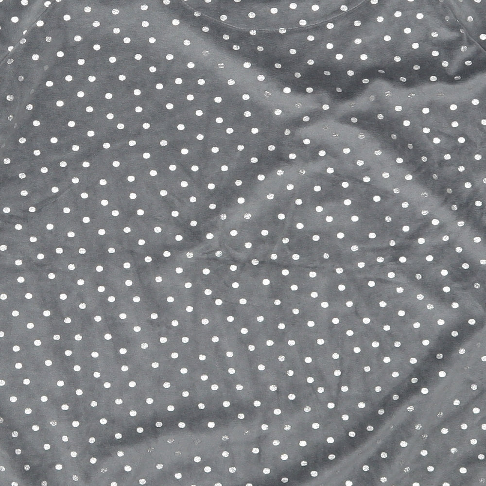 TU Womens Grey Polka Dot  Top Pyjama Top Size 12