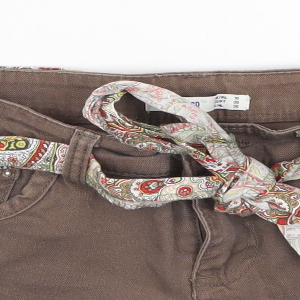 Denim Co Womens Brown  Denim Hot Pants Shorts Size 10