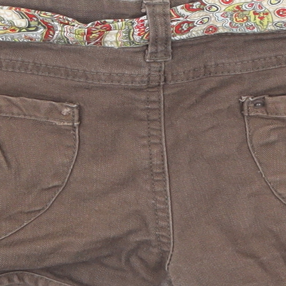 Denim Co Womens Brown  Denim Hot Pants Shorts Size 10