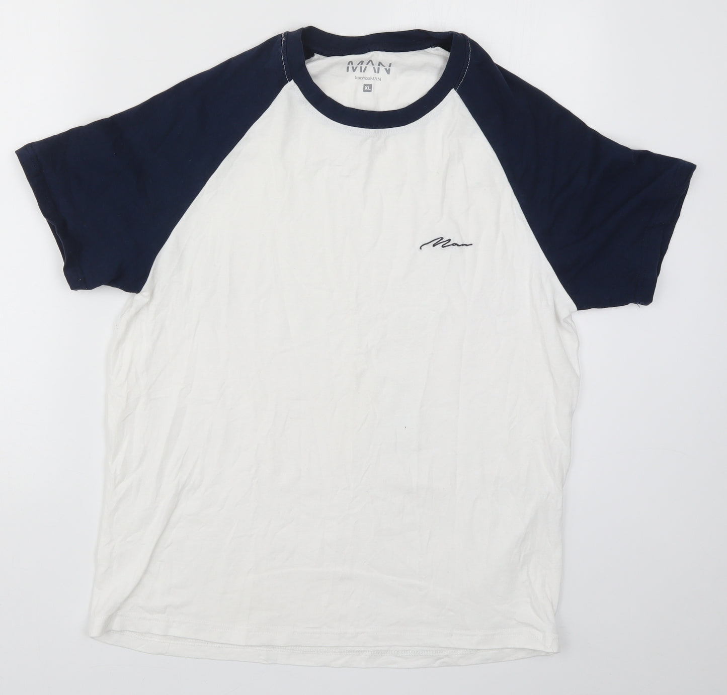 Boohoo MAN Mens Blue    T-Shirt Size XL