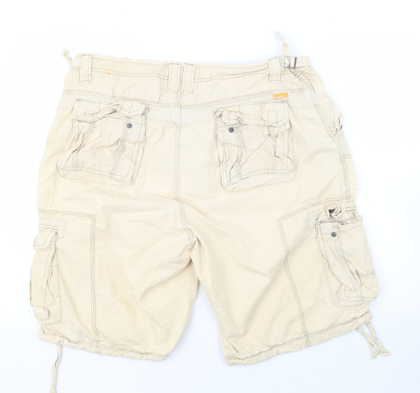 SoulCal&Co Mens Beige   Cargo Shorts Size 35 in