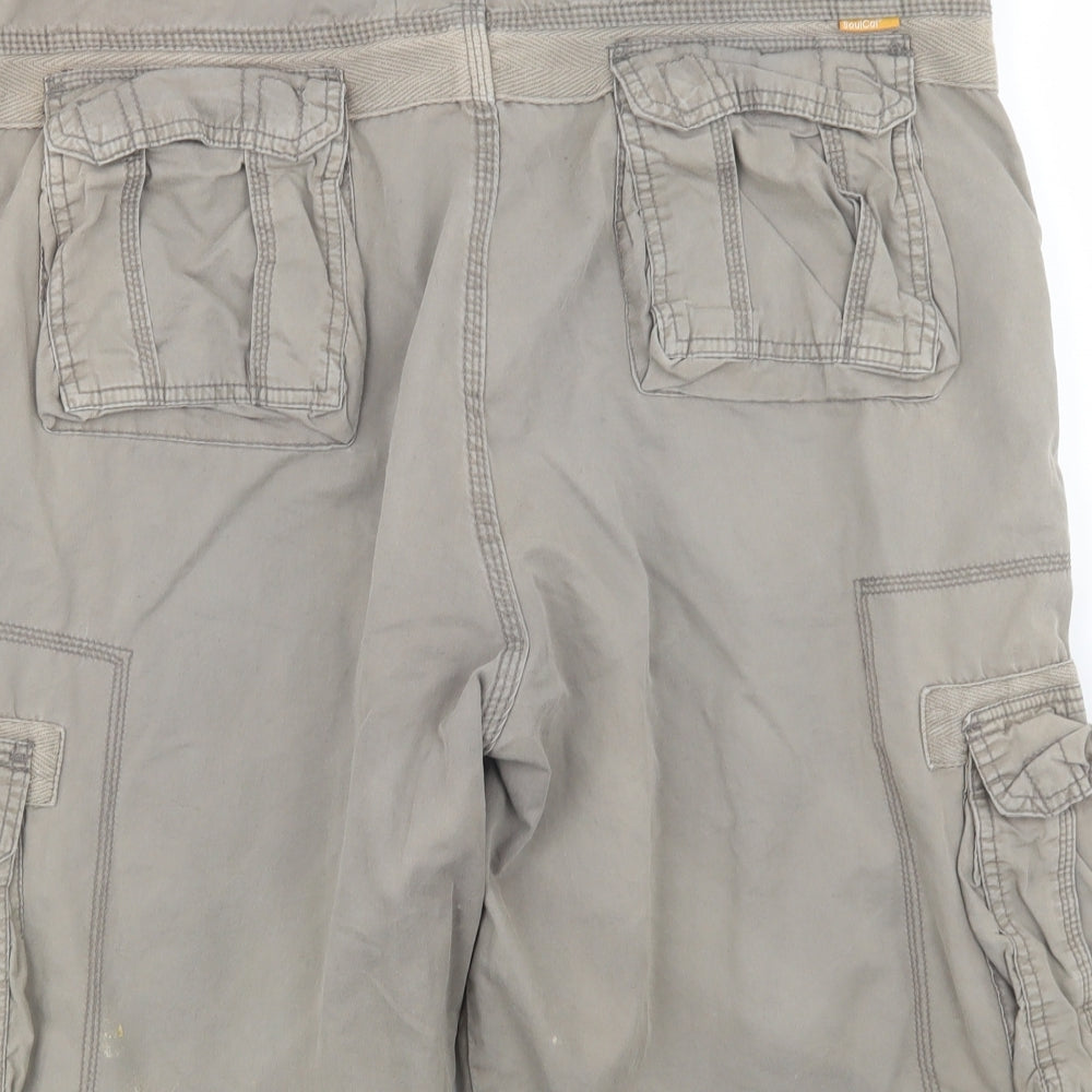 SoulCal&Co Mens Grey   Cargo Shorts Size 39 in
