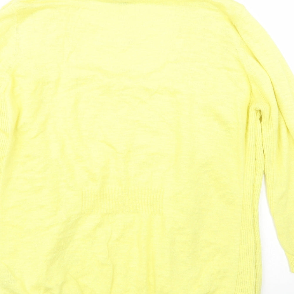 Per Una Womens Yellow  Knit Cardigan Jumper Size 14