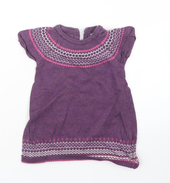 H&M Girls Pink  Knit Pullover Jumper Size 9-12 Months