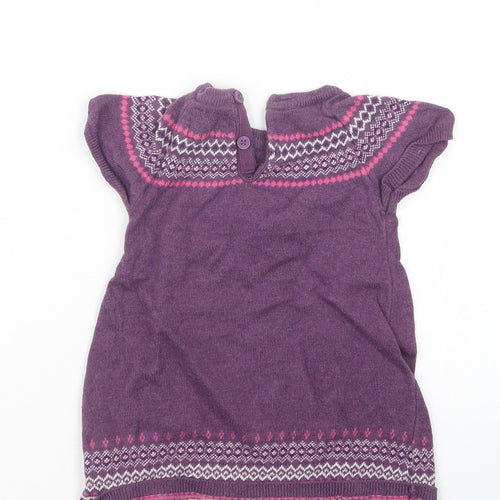 H&M Girls Pink  Knit Pullover Jumper Size 9-12 Months