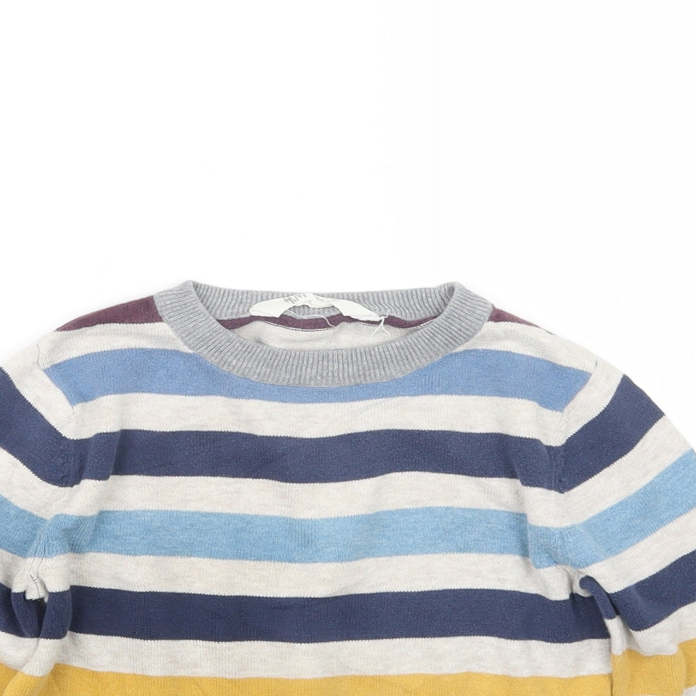 H&M Boys Grey  Knit Pullover Jumper Size 5-6 Years