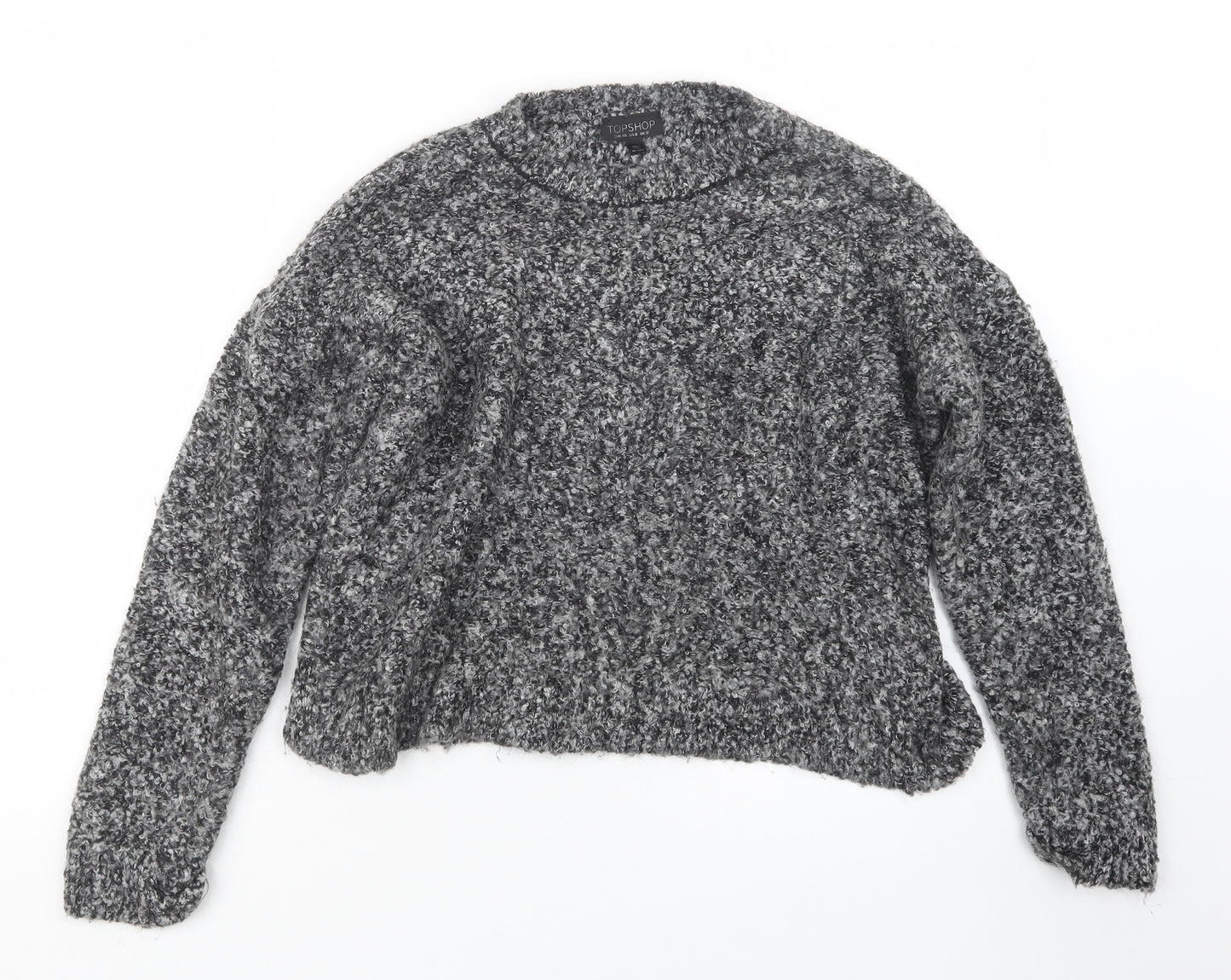 Topshop Womens Grey  Knit Pullover Jumper Size 12