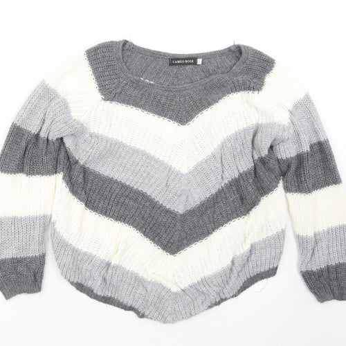 Cameo Rose Womens Grey  Knit Pullover Jumper Size S