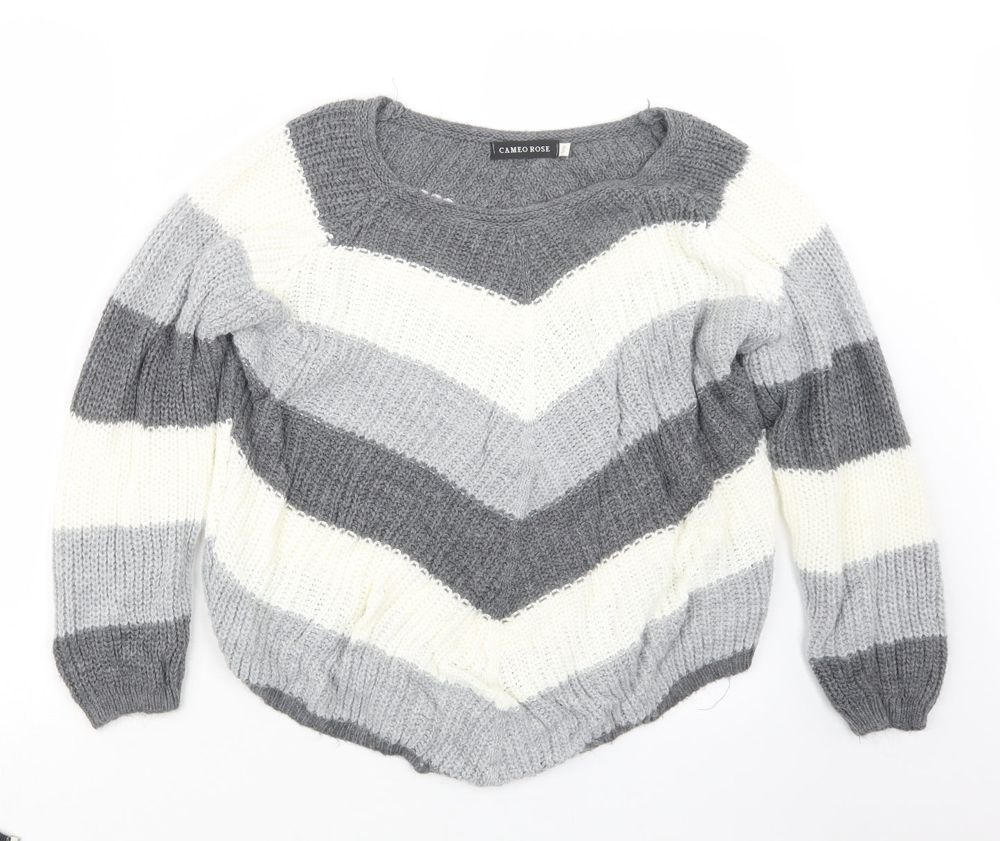 Cameo Rose Womens Grey  Knit Pullover Jumper Size S