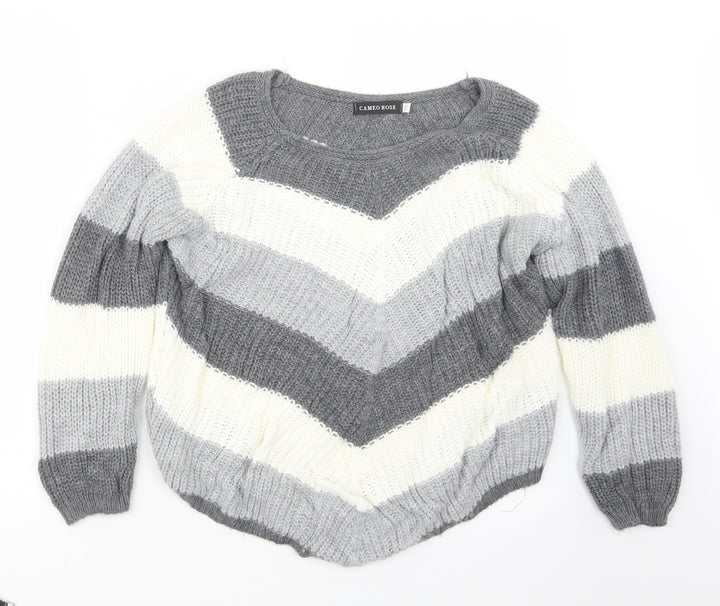 Cameo Rose Womens Grey  Knit Pullover Jumper Size S