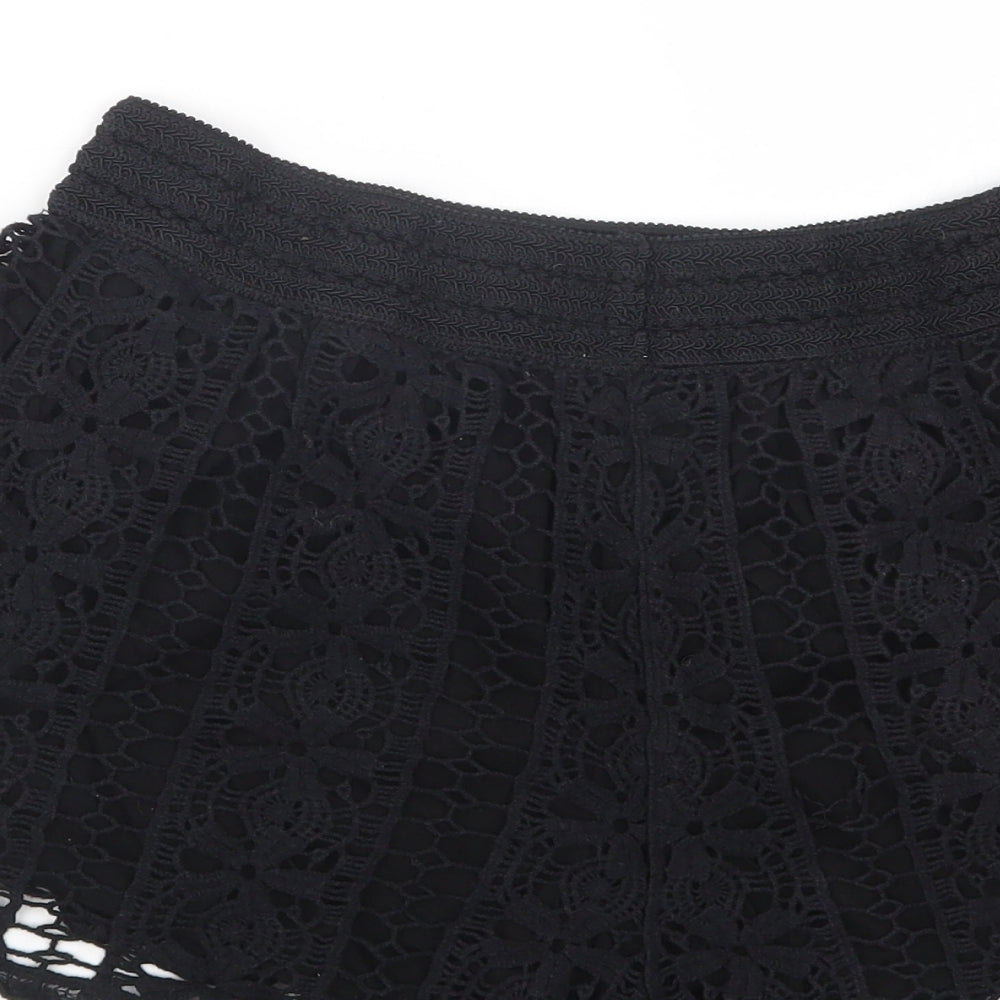 F&F Womens Black   Hot Pants Shorts Size 14