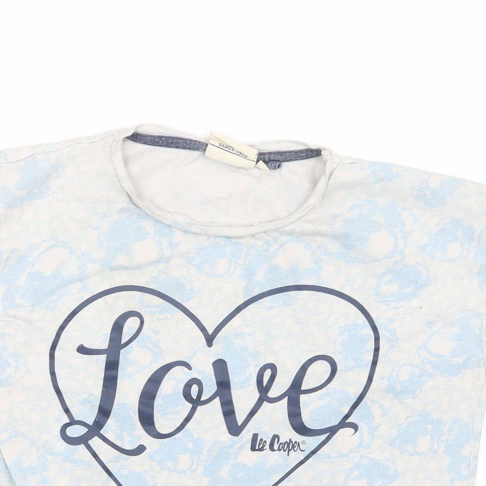 Lee Cooper Girls Blue   Basic T-Shirt Size 9-10 Years