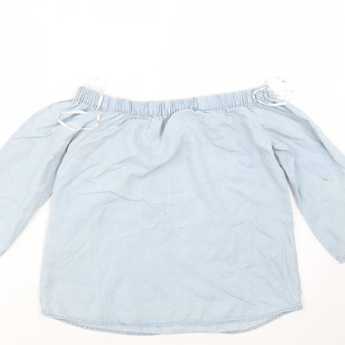 Only Womens Blue   Basic Blouse Size 6