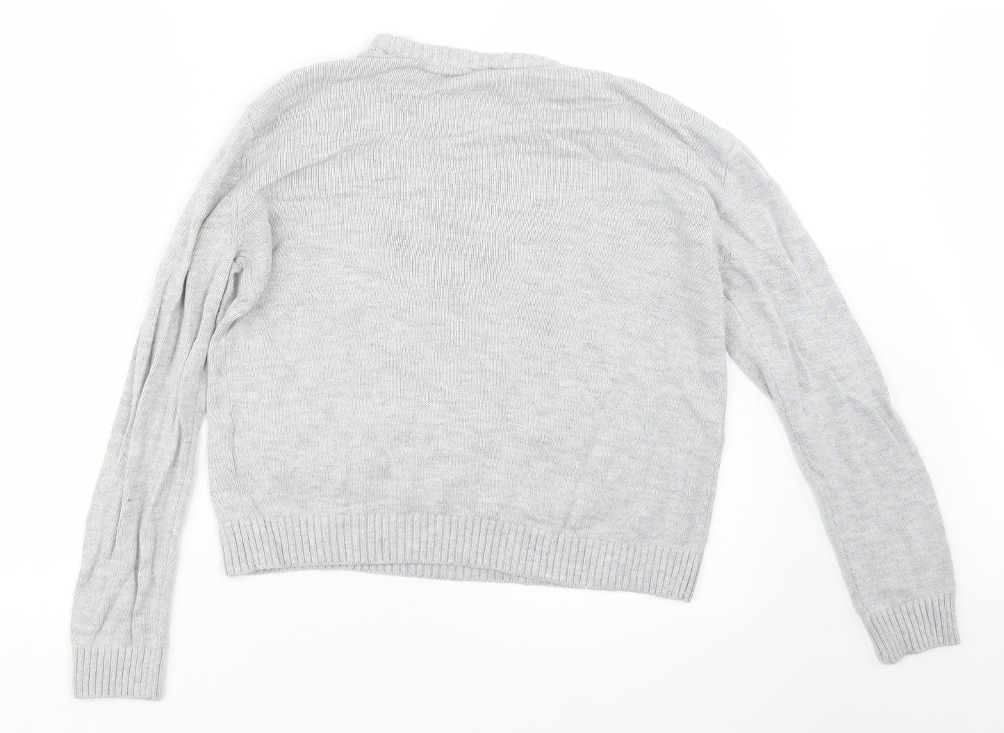 Divided by H&M Womens Grey  Knit Pullover Jumper Size M  - Christmas