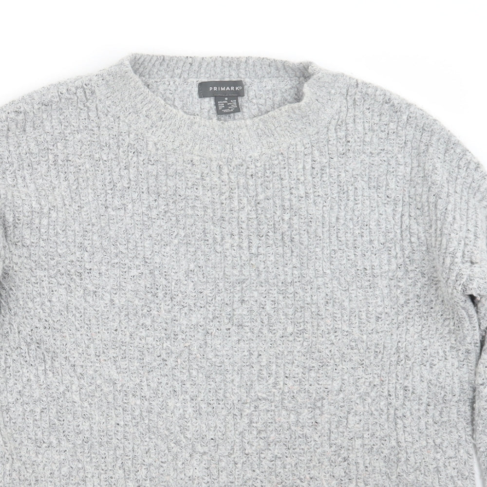 Primark Womens Grey  Knit Pullover Jumper Size 6