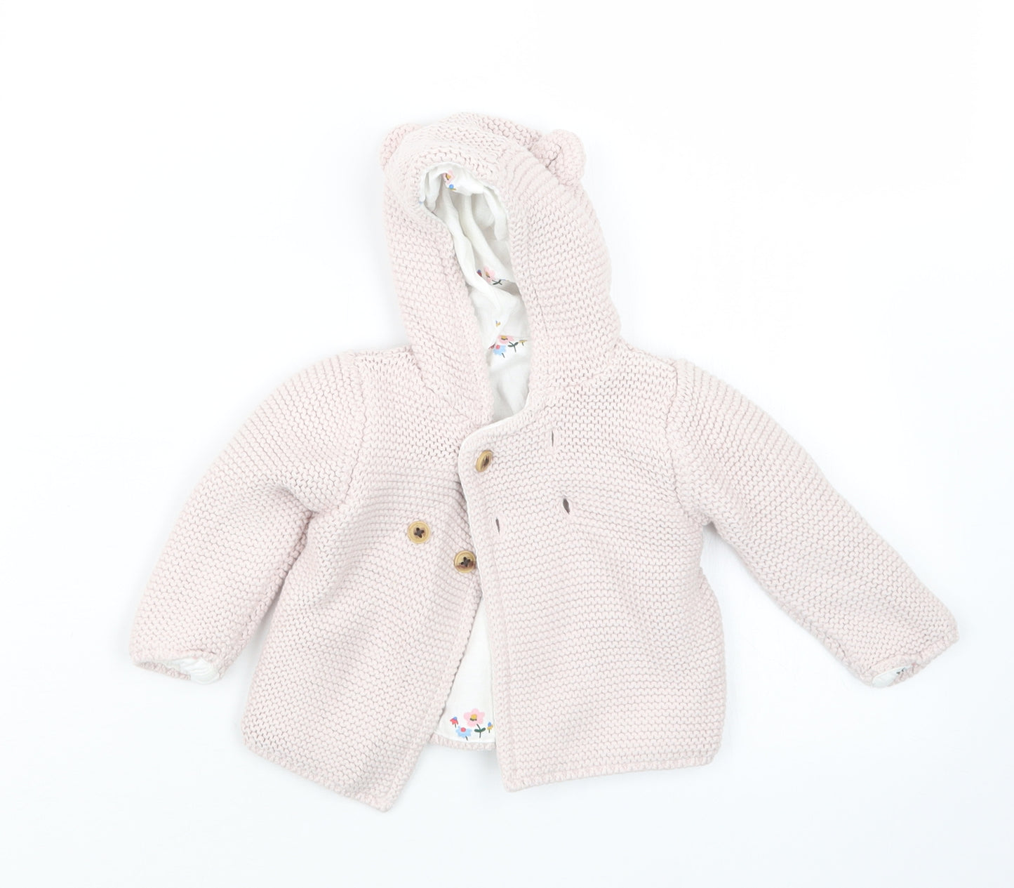 Marks and Spencer Girls Pink  Knit Jacket  Size 3-6 Months