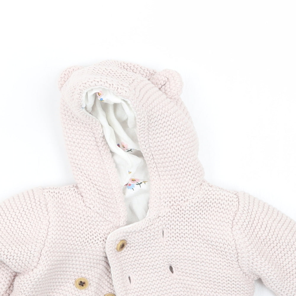 Marks and Spencer Girls Pink  Knit Jacket  Size 3-6 Months