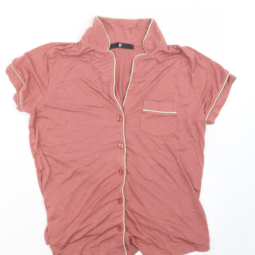 Very Womens Pink Geometric  Top Pyjama Top Size 12