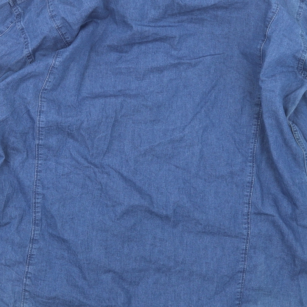 Reiss Mens Blue    Button-Up Size XL