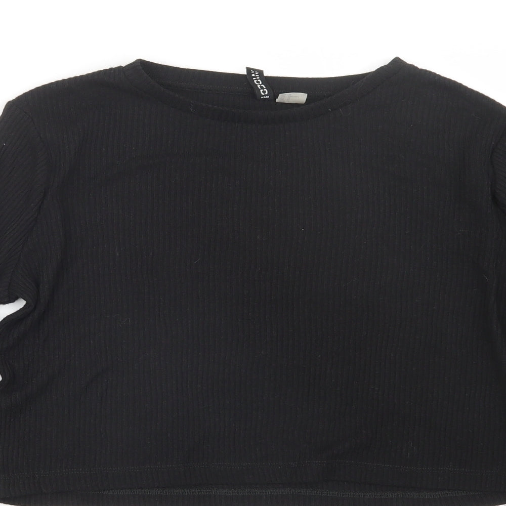 Divided by H&M Womens Black   Cropped T-Shirt Size M