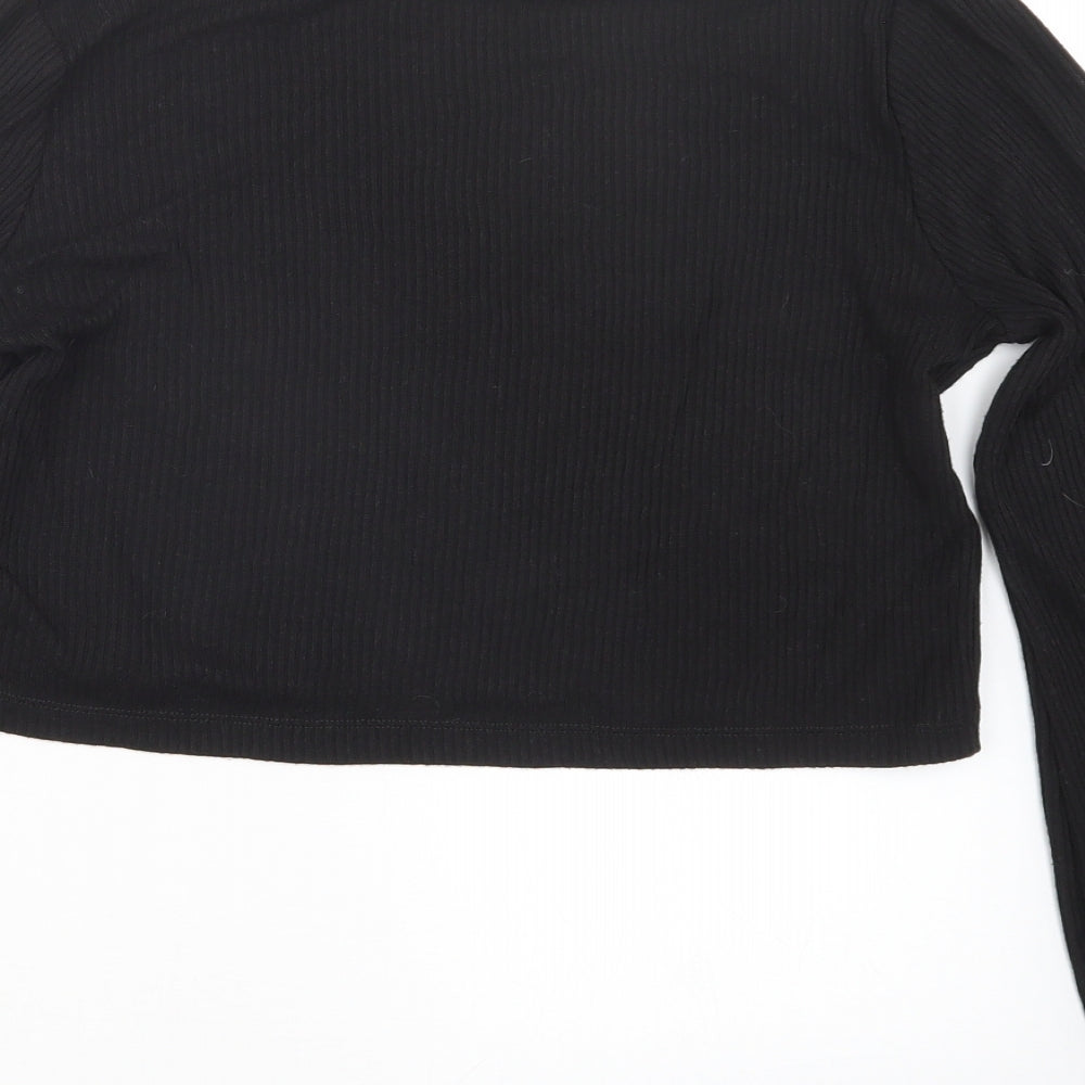 Divided by H&M Womens Black   Cropped T-Shirt Size M