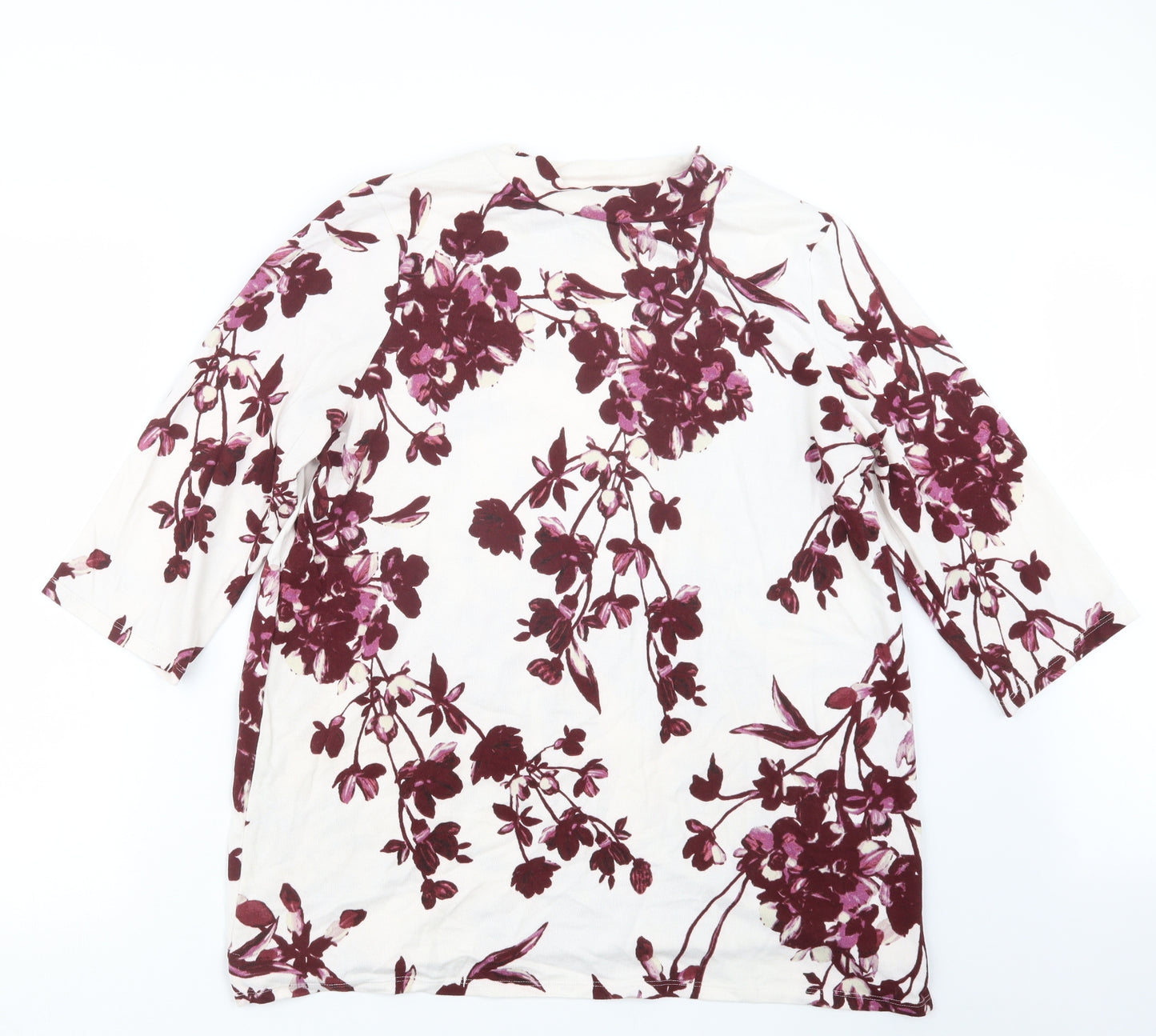 Marks and Spencer Womens Purple Floral  Pullover Jumper Size 16