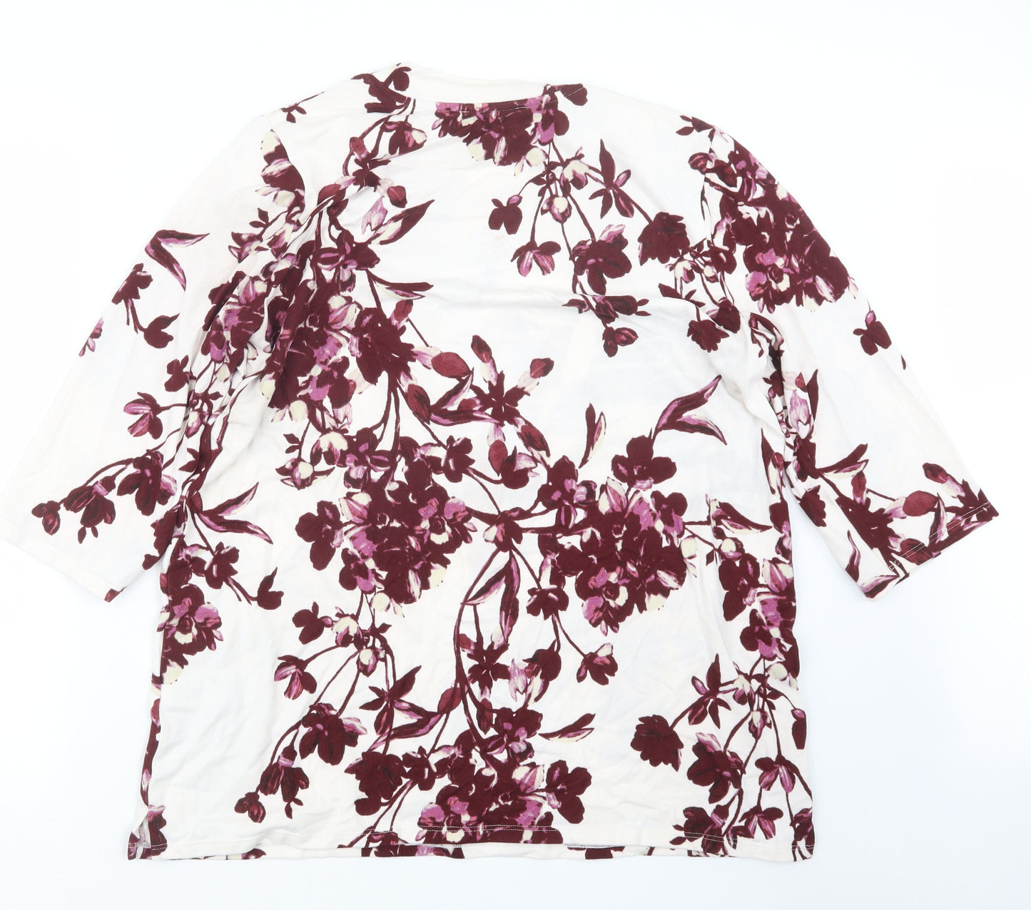 Marks and Spencer Womens Purple Floral  Pullover Jumper Size 16