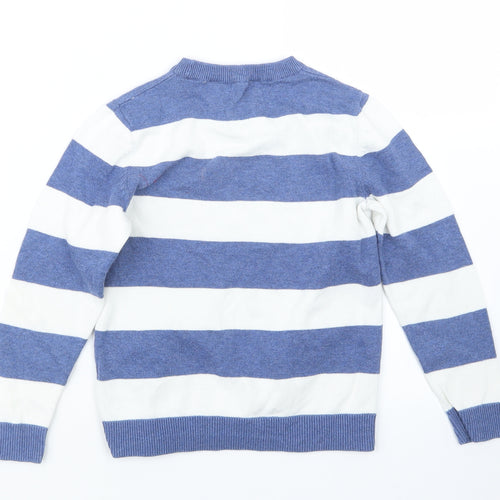 H&M Boys Blue  Knit Pullover Jumper Size 7-8 Years