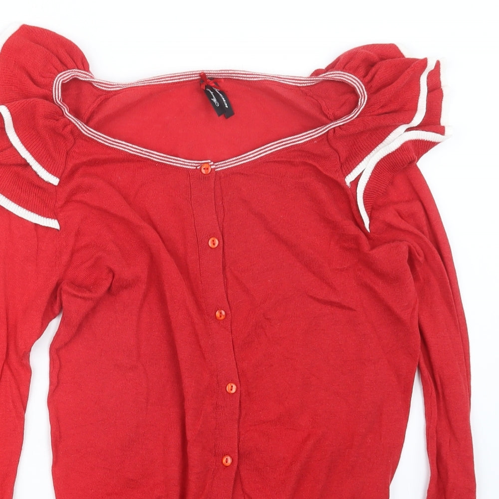 Atmosphere Womens Red  Knit Cardigan Jumper Size 10