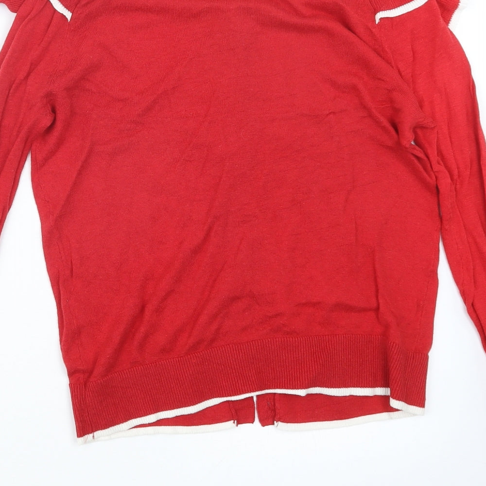 Atmosphere Womens Red  Knit Cardigan Jumper Size 10